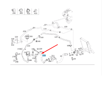 NEW MERCEDES-BENZ E W211 ENGINE COOLANT HOSE A2118323394 ORIGINAL