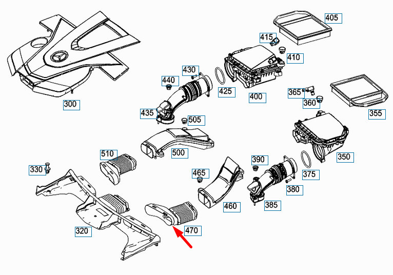 NEW MERCEDES-BENZ C-CLASS W205 AIR DUCT A2760900511 ORIGINAL
