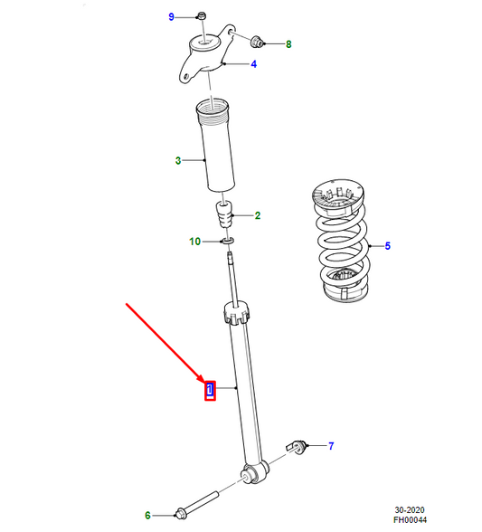 new jaguar xf x260 rear shock absorber t2h24420 original