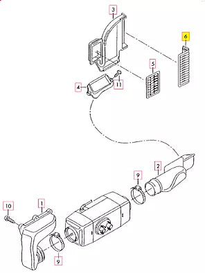 NEW VW TRANSPORTER (2003-2017) REAR B-PILLAR VENT 7H0819383B