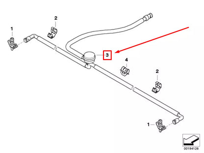 NEW BMW 6 CABRIO E64 HEADLIGHT WASHER HOSE 61677051372 7051372 ORIGINAL