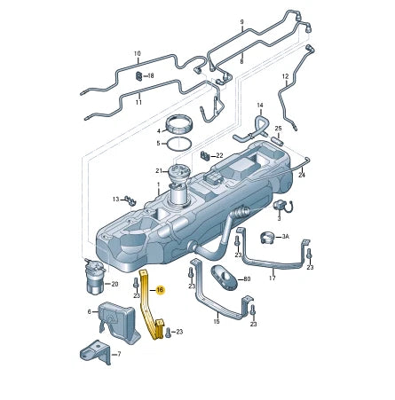 NEW VOLKSWAGEN CRAFTER 2E FUEL TANK TENSIONING STRAP 2E0201639 ORIGINAL