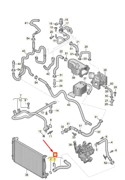 NEW AUDI A8 4H LOWER ENGINE COOLANT HOSES 4E0121101AC