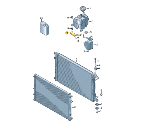 new audi q7 4m expansion tank reservoir retainer 4m0121214c original
