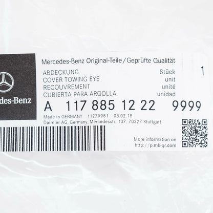 NEW MB CLA COUPE C117 FRONT BUMPER TOW EYE CAP A11788512229999
