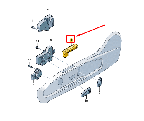 new vw id.4 e21 seat and backrest adjustment memory switch 11a9597699b9 original