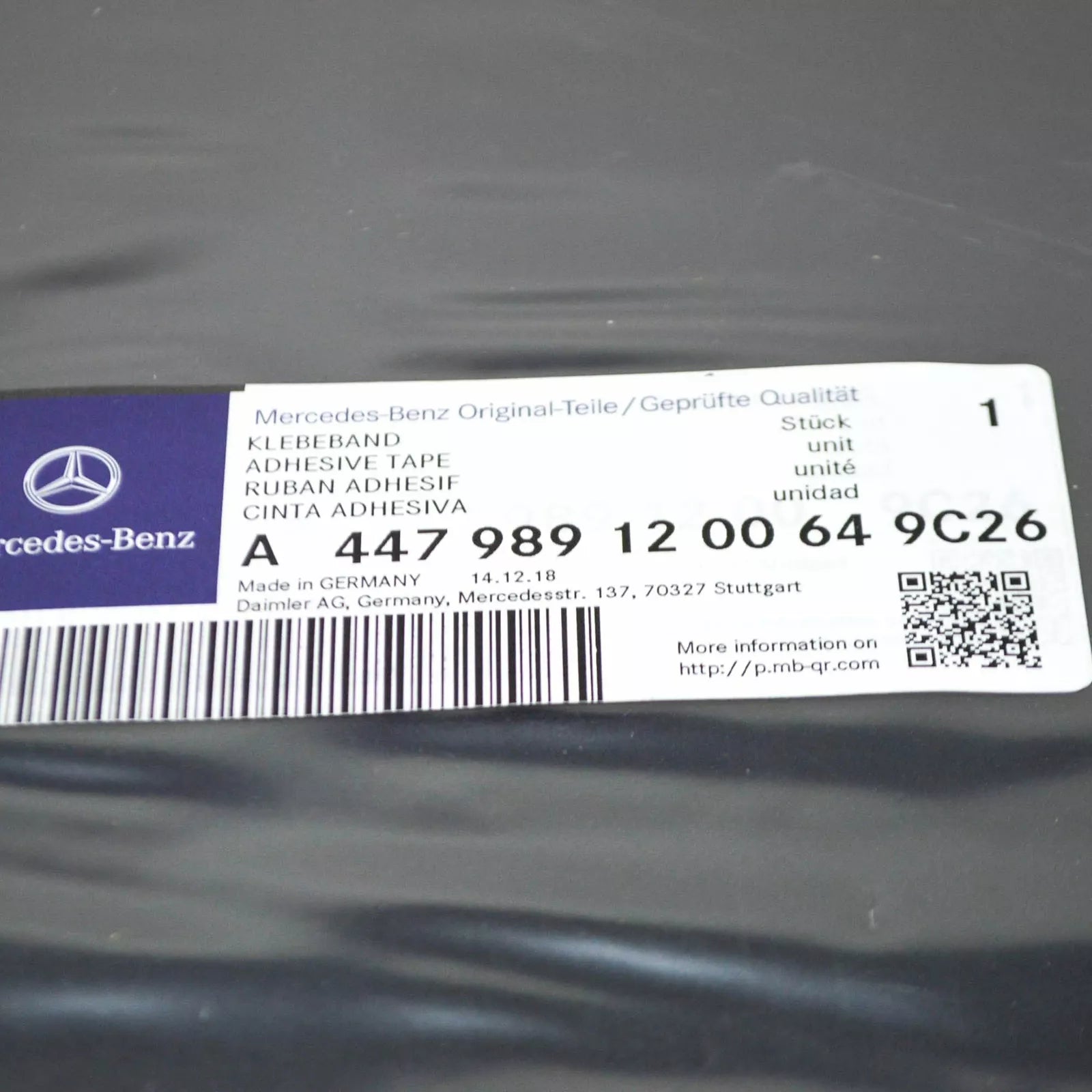 NEW MB VITO TOURER W447 FRONT RIGHT DOOR ADHESIVE TAPE A4479891200649C26