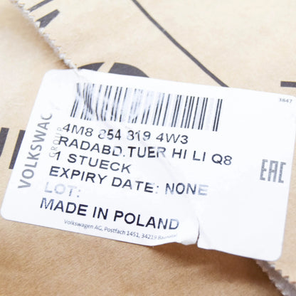 NEW AUDI Q8 4MN REAR LEFT DOOR WHEEL COVER 4M88548194W3 ORIGINAL