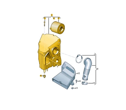 NEW AUDI Q5 FY 80A AIR FILTER BOX 80A133835AT ORIGINAL
