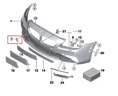 NEW BMW 6 F06 FRONT BUMPER TOW EYE HOOK COVER 51117400518 7400518 2016 ORIGINAL