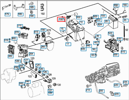 NEW MERCEDES BENZ C W204 NEGATIVE BATTERY CABLE LHD A0009052702 ORIGINAL