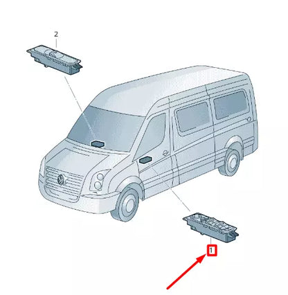 NEW VW CRAFTER 2F MK1 FRONT LEFT DOOR WINDOW SWITCH LHD 2E0959877L