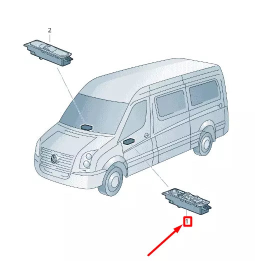 NEW VW CRAFTER 2F MK1 FRONT LEFT DOOR WINDOW SWITCH LHD 2E0959877L