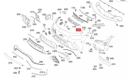 NEW MB AMG GT X290 FRONT BUMPER UPPER RIGHT MOUNTING RAIL A2908858001 ORIGINAL