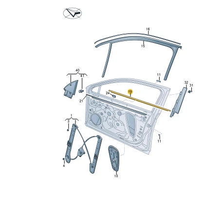 NEW VW ATLAS CA1 CROSS SPORT FRONT RIGHT OUTER MOLDING 3CN837476A2MG