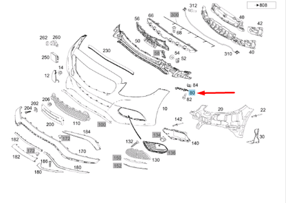 NEW MERCEDES-BENZ C W205 FRONT LEFT BUMPER SIDE BRACKET A2058854500 ORIGINAL