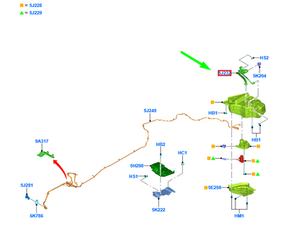 new ford kuga mk3 reductant tank filler hose 2455834 lx61-5j232-ac original