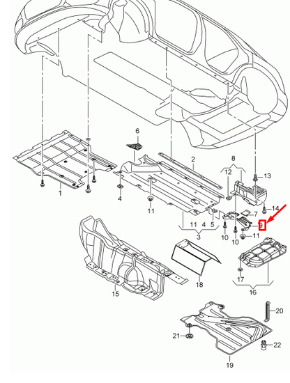 NEW AUDI Q3 8U REAR LEFT SIDE UNDERBODY COVER 8U0825215B ORIGINAL