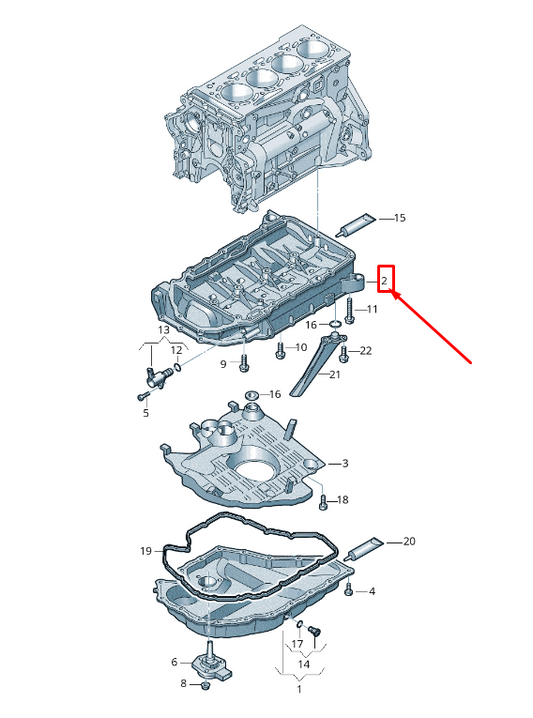 new audi a8 4h upper engine oil sump 06l103603af original