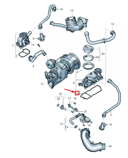 NEW AUDI A8 4N ENGINE OIL SEPARATOR SEAL 0P2103517