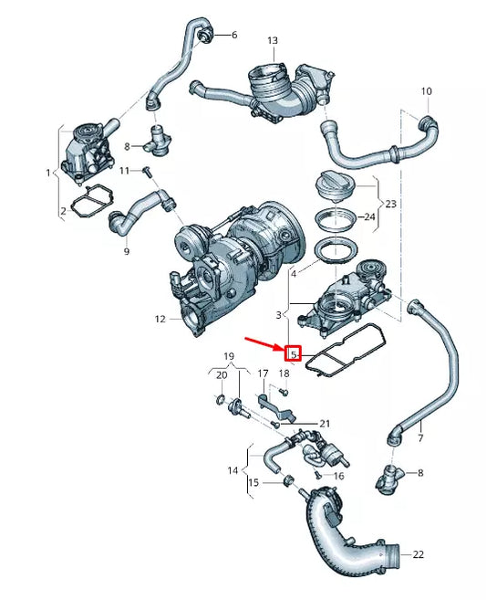 NEW AUDI A8 4N ENGINE OIL SEPARATOR SEAL 0P2103517