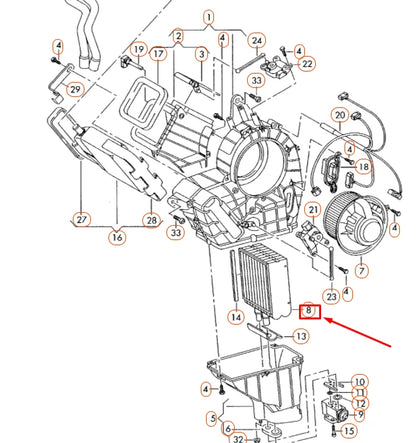 NEW VW TRANSPORTER T5 AIR CONDITIONING EVAPORATOR 7E0820105A ORIGINAL