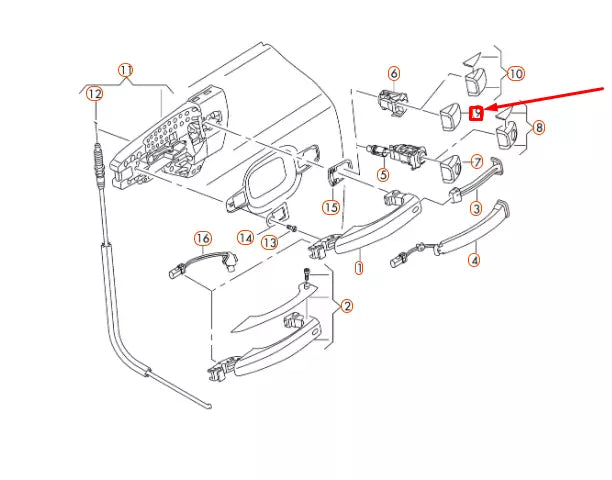 NEW AUDI A6 C7 FRONT RIGHT DOOR HANDLE CAP LHD 4H0837880GRU ORIGINAL