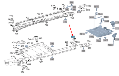 new mb vito w447 underfloor paneling to substructure bracket a4476800014