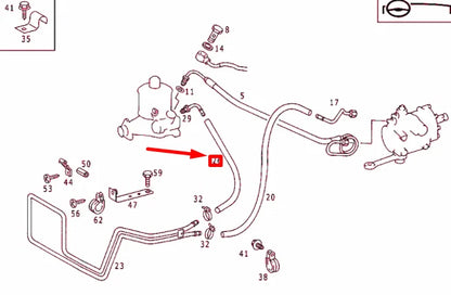 NEW MERCEDES-BENZ C W202 COOLING LINE TO PUMP HOSE A2029972482 ORIGINAL
