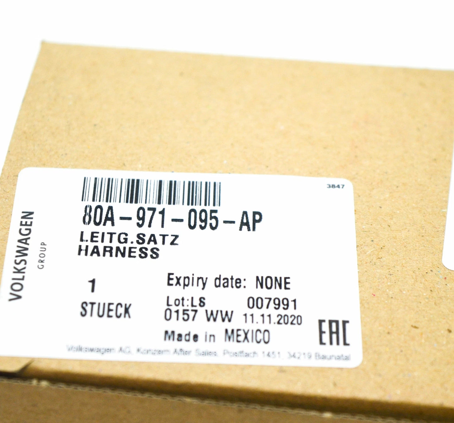 NEW AUDI Q5 80A FRONT BUMPER PDC WIRING HARNESS 80A971095AP