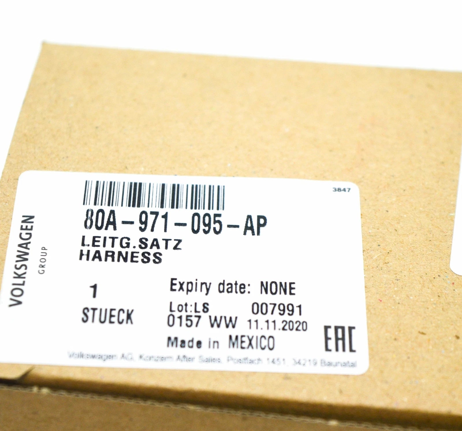 NEW AUDI Q5 80A FRONT BUMPER PDC WIRING HARNESS 80A971095AP