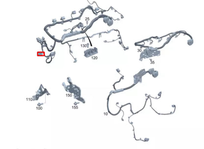NEW MERCEDES-BENZ S W222 ENGINE WIRING HARNESS A2561507100 ORIGINAL