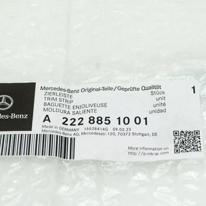 NEW MERCEDES-BENZ S W222 FRONT BUMPER CENTER MOLDING A2228851001 ORIGINAL