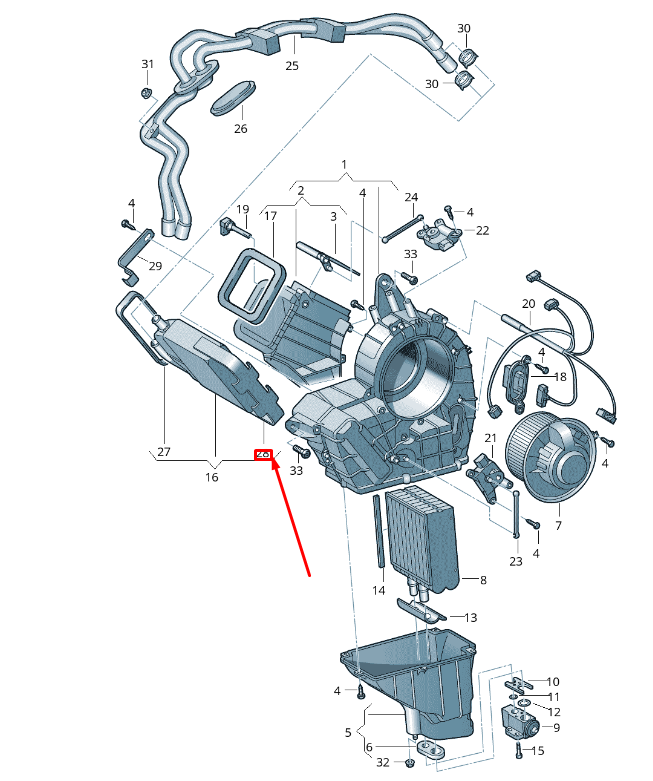 new vw transporter vi t6 heat exchanger seal 7h0819065 original
