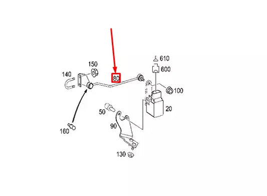 NEW MB E W211 AMG REAR HEADLAMP RANGE CONTROL SENSOR ROD A2113203289 ORIGINAL