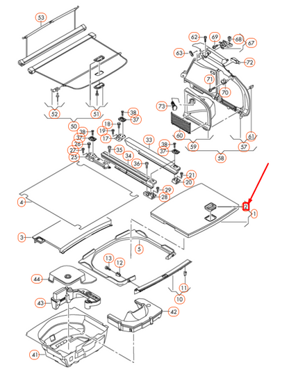 NEW AUDI A4 AVANT B8 LUGGAGE COMPARTMENT COVER HANDLE 4B9887183C4PK ORIGINAL
