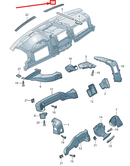 NEW VW CRAFTER 2F MK1 RIGHT PANEL WINDSCREEN DEFROSTER VENT 2E0819636A
