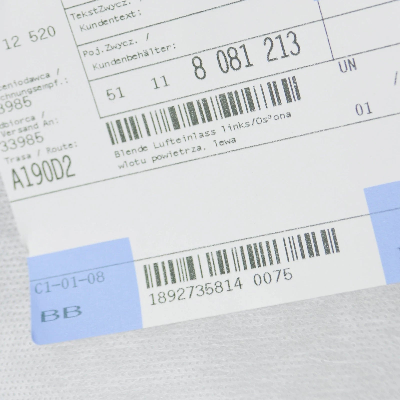 NEW BMW X4 G02 FRONT LEFT AIR M INLET FINISHER 8081213 51118081213 ORIGINAL