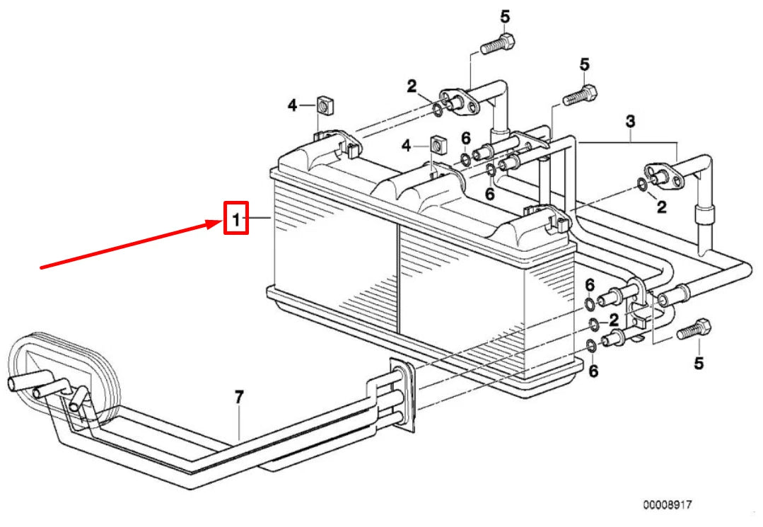NEW BMW 7 E38 A/C RADIATOR 64118373175 8373175 ORIGINAL