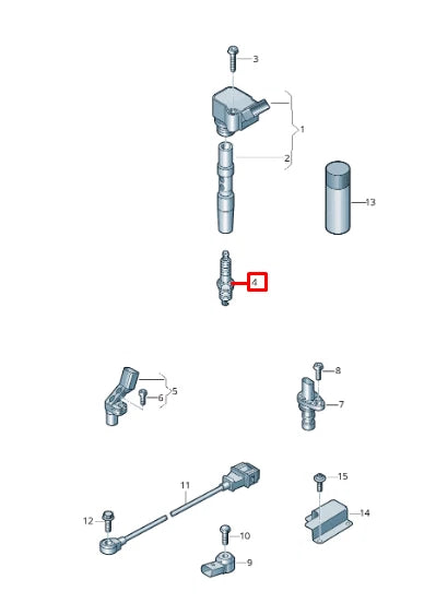 NEW AUDI RSQ8 SPARK PLUG 0P2905601A ORIGINAL