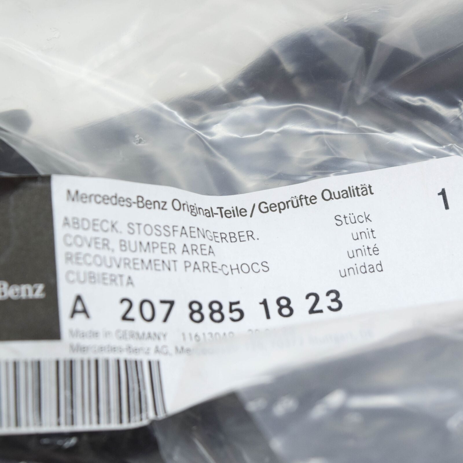 NEW MB E-CLASS COUPE C207 FRONT LOWER LEFT SIDE GRILLE A2078851823 2010 ORIGINAL