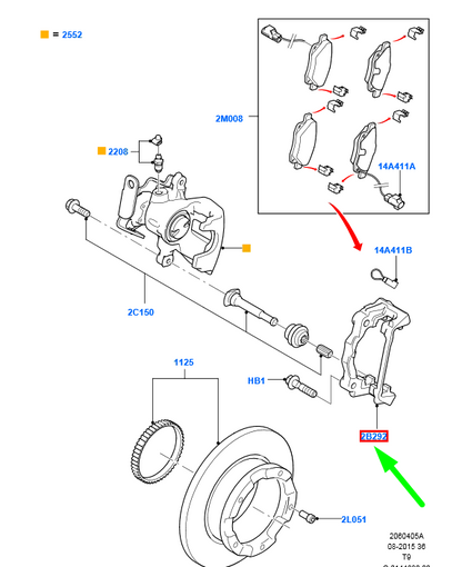 new ford transit mk3 rear left brake caliper support bracket 1530584 original