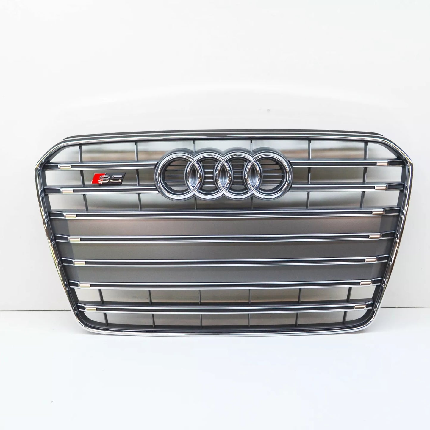 NEW AUDI A5 S5 FRONT BUMPER RADIATOR GRILLE PLATINUM GREY 8T0853651P 1RR