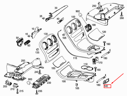 new mercedes-benz c coupe c205 stowage tray cover a2056804008 original