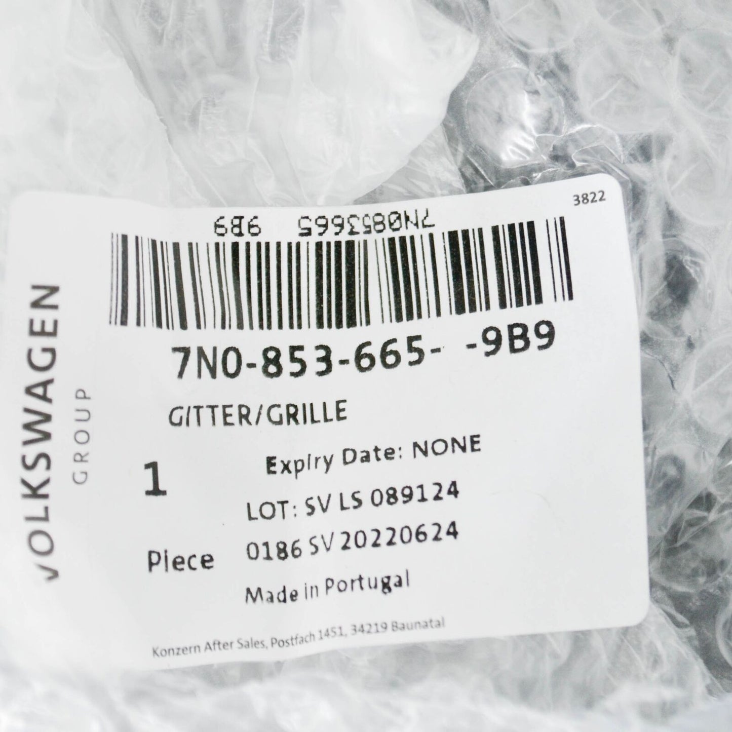 NEW VOLKSWAGEN SHARAN 7N FRONT LEFT VENT GRILLE 7N08536659B9 2011 ORIGINAL