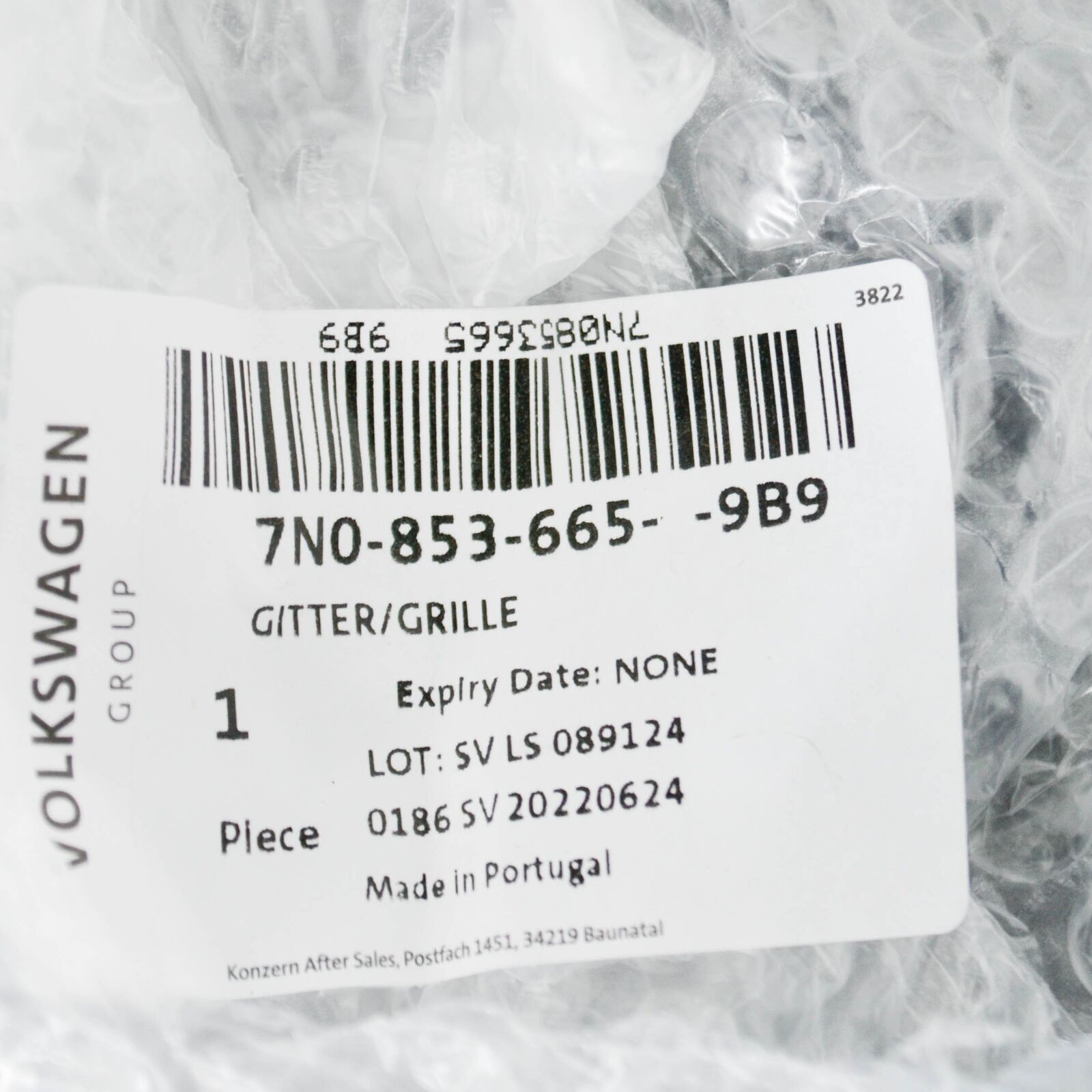 NEW VOLKSWAGEN SHARAN 7N FRONT LEFT VENT GRILLE 7N08536659B9 2011 ORIGINAL