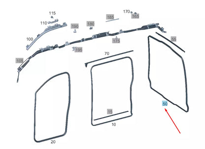 NEW MERCEDES-BENZ VITO W447 REAR END DOOR TAILGATE SEAL A4477411100 ORIGINAL