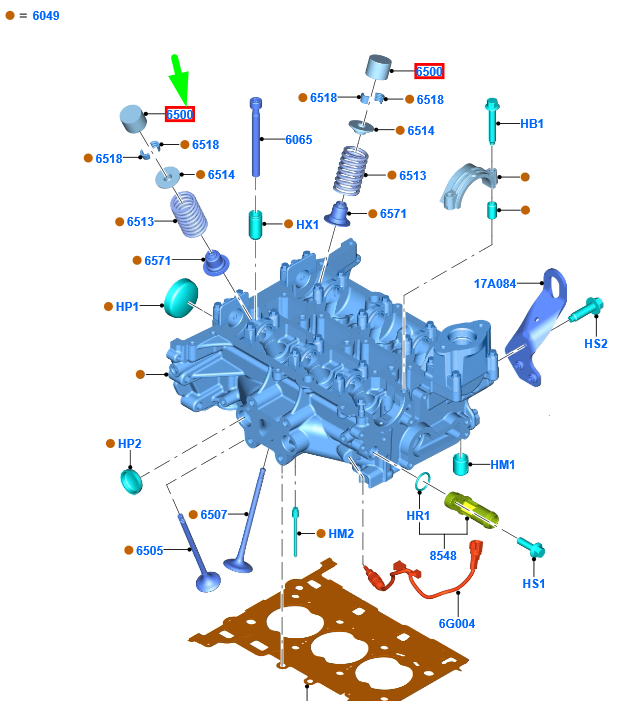 new ford transit custom mk1 valve tappet 1760117 original