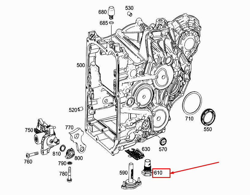 NEW MERCEDES-BENZ A W177 CLUTCH HOUSING OVERFLOW PIPE A2472703300 ORIGINAL