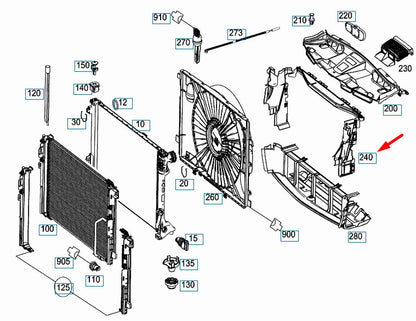 NEW MERCEDES-BENZ E-CLASS W212 AIR DUCT A2125051430 ORIGINAL